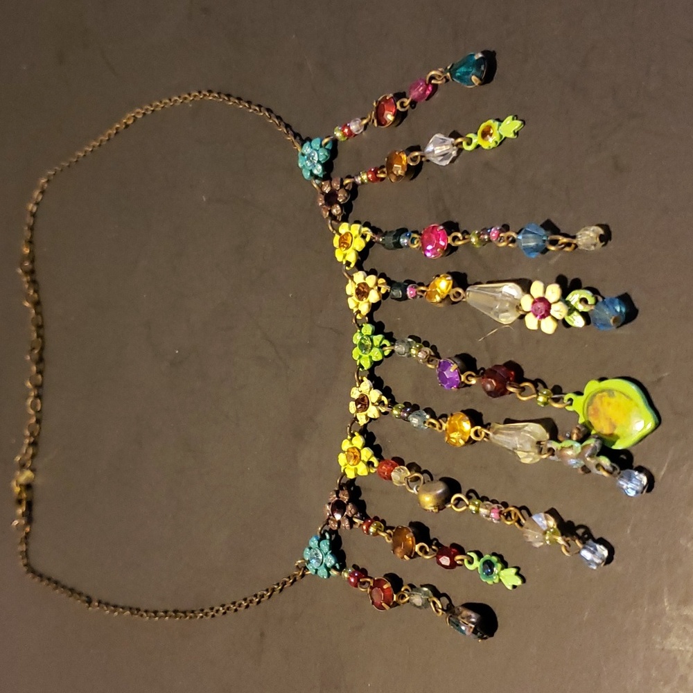 Bohemian Beaded Cascade Necklace - Picture 2 of 5